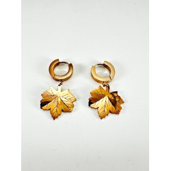 Rose Yaprak Detaylı Küpe